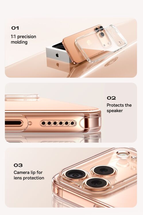 Силіконовий (TPU) чохол BASEUS Simple Series для Apple iPhone 17 Pro - Transparent: фото 12 з 14