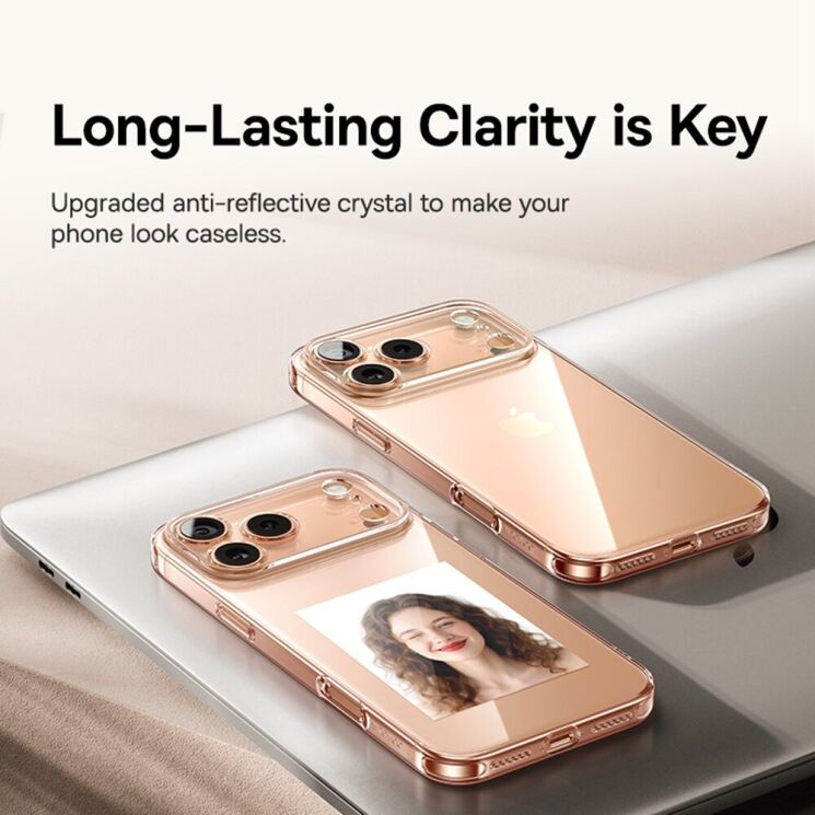 Силіконовий (TPU) чохол BASEUS Simple Series для Apple iPhone 17 Pro - Transparent: фото 6 з 14