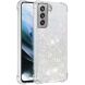 Силиконовый (TPU) чехол Deexe Liquid Glitter для Samsung Galaxy S21 FE (G990) - Shiny Hearts (230628B). Фото 2 из 7