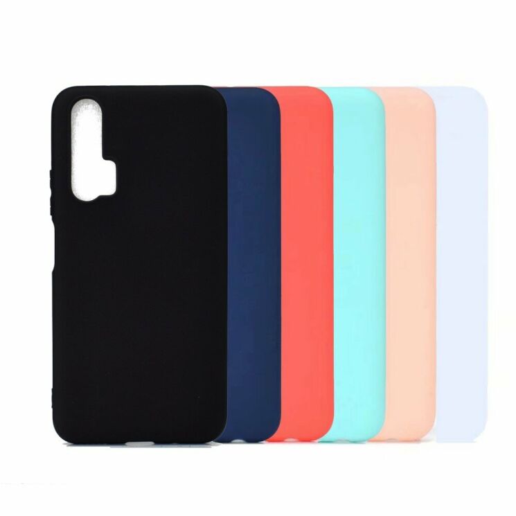 Силиконовый (TPU) чехол Deexe Matte Case для Huawei Honor 20 Pro - Blue: фото 7 из 7