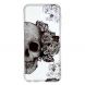 Силиконовый (TPU) чехол Deexe Pretty Glossy для Samsung Galaxy J4+ (J415) - Skull and Flowers (201547J). Фото 1 из 5