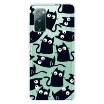 Силиконовый (TPU) чехол Deexe Pretty Glossy для Samsung Galaxy S20 FE (G780) - Black Cats: фото 1 из 5