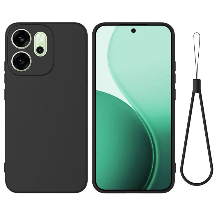 Силиконовый (TPU) чехол Deexe Silicone Case для OPPO Reno 15 Pro - Black: фото 1 из 9