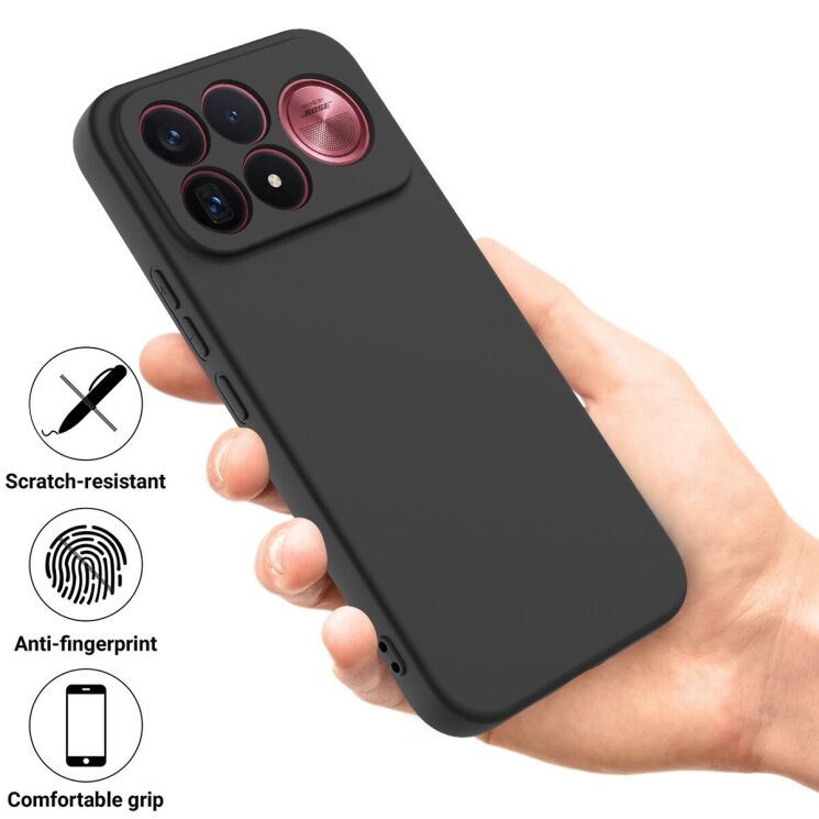 Силіконовий (TPU) чохол Deexe Silicone Case для Xiaomi Poco F9 Ultra - Black: фото 3 з 9