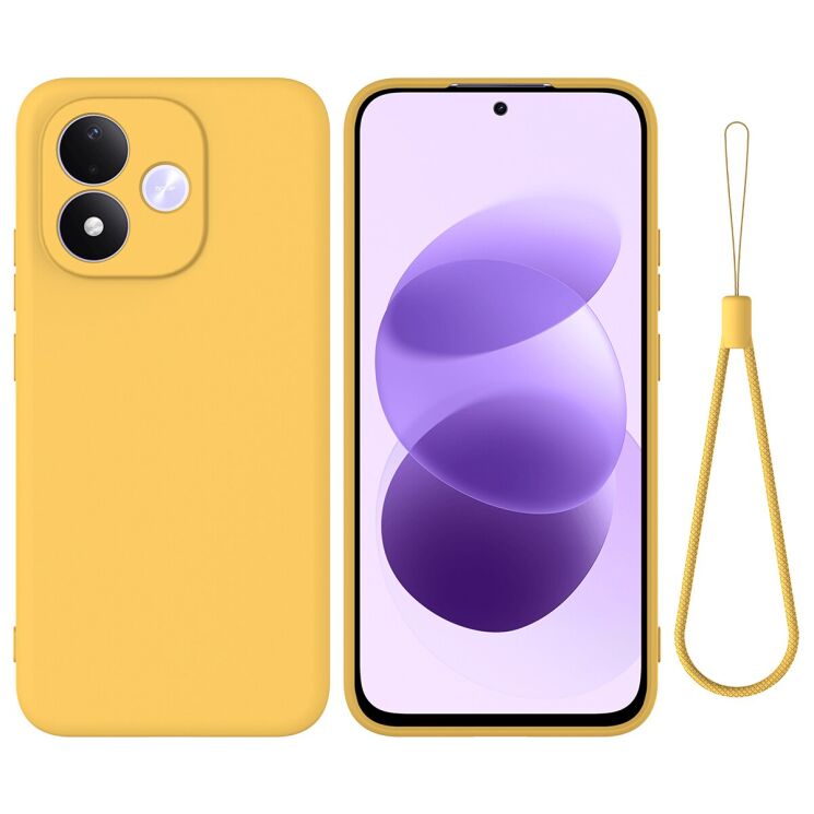 Силиконовый (TPU) чехол Deexe Silicone Case для Xiaomi Redmi Note 17 (4G/5G) - Yellow: фото 1 из 9