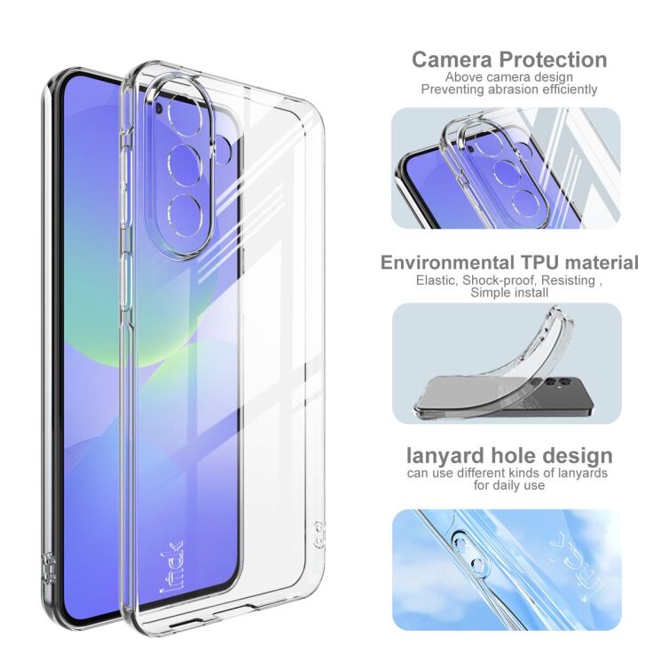 Силиконовый (TPU) чехол IMAK UX-5 Series для Samsung Galaxy A57 (A576) - Transparent (406123T) Силиконовый (TPU) чехол IMAK UX-5 Series для Samsung Galaxy A57 (A576) - Transparent: фото 5 из 7