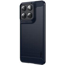 Силиконовый (TPU) чехол MOFI Carbon Fiber для Motorola Edge 70 - Blue: фото 1 из 9