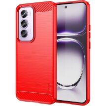 Силиконовый (TPU) чехол MOFI Carbon Fiber для OPPO Reno 12 Pro - Red: фото 1 из 9