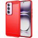 Силіконовий (TPU) чохол MOFI Carbon Fiber для OPPO Reno 12 Pro - Red (356901R). Фото 1 з 9