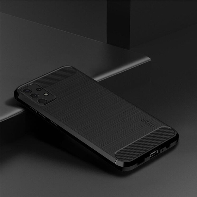Силиконовый (TPU) чехол MOFI Carbon Fiber для Samsung Galaxy A32 (А325) - Black: фото 3 из 11