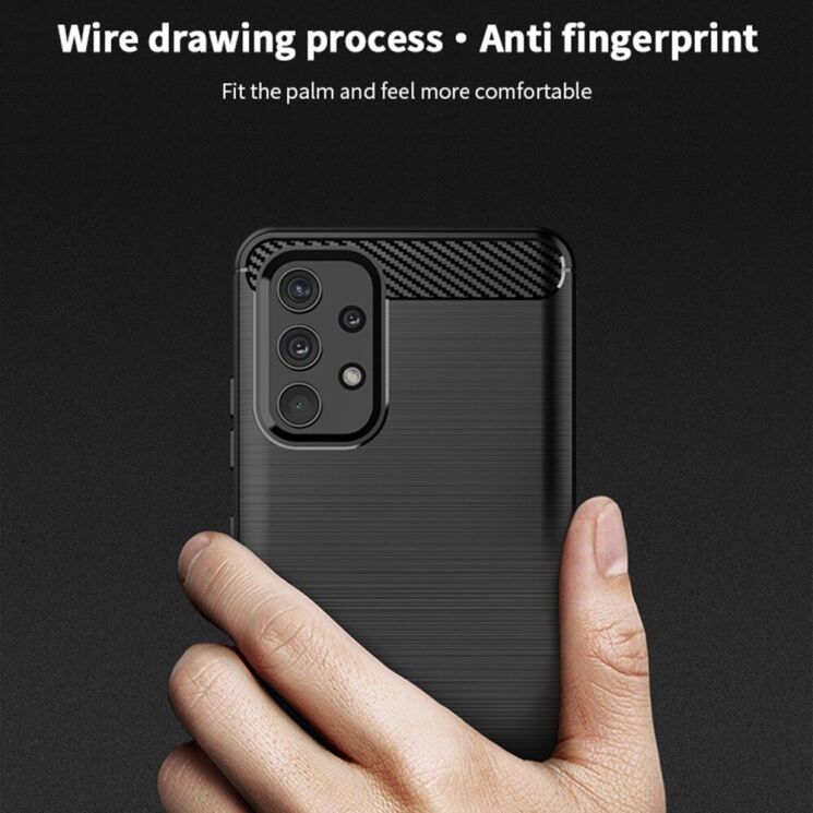 Силиконовый (TPU) чехол MOFI Carbon Fiber для Samsung Galaxy A32 (А325) - Black: фото 8 из 11