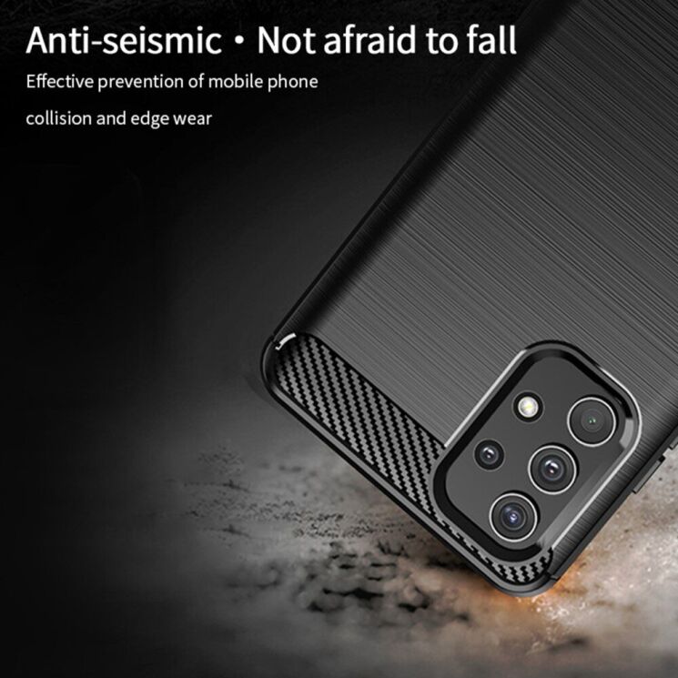 Силиконовый (TPU) чехол MOFI Carbon Fiber для Samsung Galaxy A32 (А325) - Black: фото 6 из 11