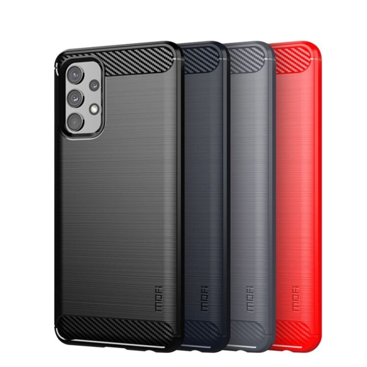 Силиконовый (TPU) чехол MOFI Carbon Fiber для Samsung Galaxy A32 (А325) - Black: фото 4 из 11