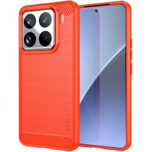 Силиконовый (TPU) чехол MOFI Carbon Fiber для Xiaomi 15 Pro - Red: фото 1 из 9