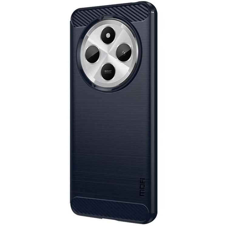 Силіконовий (TPU) чохол MOFI Carbon Fiber для Xiaomi Redmi 14C / Redmi A4 5G / Poco C75 - Blue: фото 2 з 9
