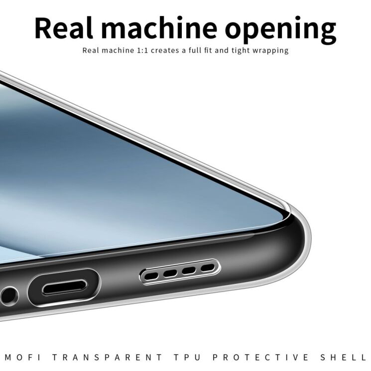Силиконовый (TPU) чехол MOFI Thin Guard для Realme 14 Pro Plus - Transparent: фото 7 из 10