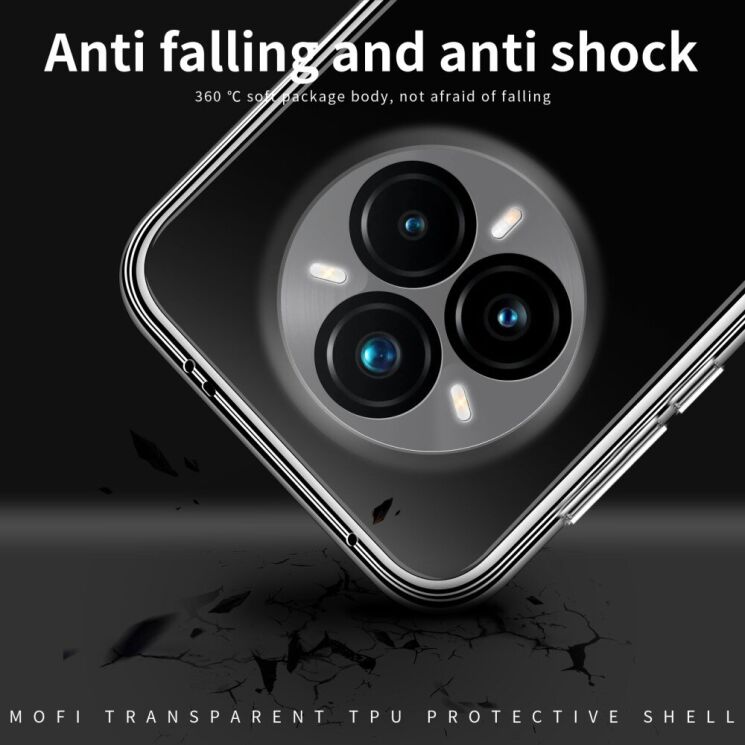 Силиконовый (TPU) чехол MOFI Thin Guard для Realme 14 Pro Plus - Transparent: фото 8 из 10