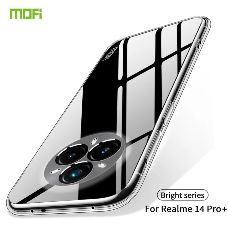 Силиконовый (TPU) чехол MOFI Thin Guard для Realme 14 Pro Plus - Transparent: фото 9 из 10