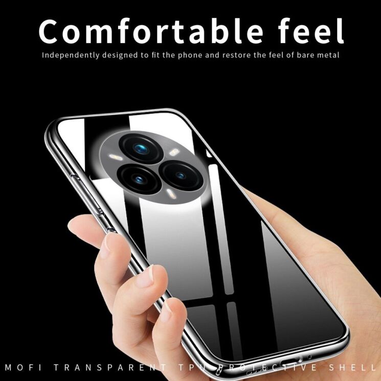 Силиконовый (TPU) чехол MOFI Thin Guard для Realme 14 Pro Plus - Transparent: фото 6 из 10