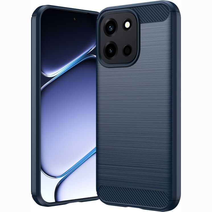 Силіконовий (TPU) чохол UniCase Carbon для OnePlus Nord 6 - Blue: фото 1 з 11