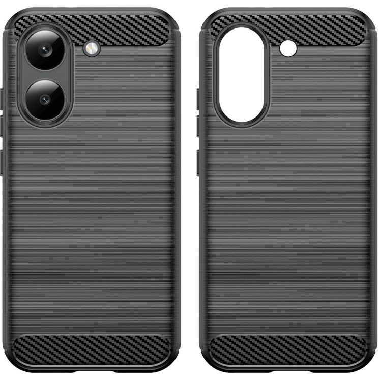 Силиконовый (TPU) чехол UniCase Carbon для Xiaomi Poco X8 Pro - Black: фото 2 из 8