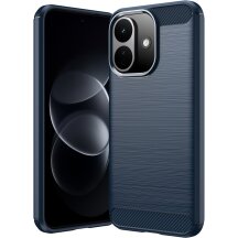 Силіконовий (TPU) чохол UniCase Carbon для Xiaomi Redmi Note 17 Pro - Blue: фото 1 з 9
