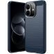 Силиконовый (TPU) чехол UniCase Carbon для Xiaomi Redmi Note 17 Pro - Blue (429524L). Фото 1 из 9