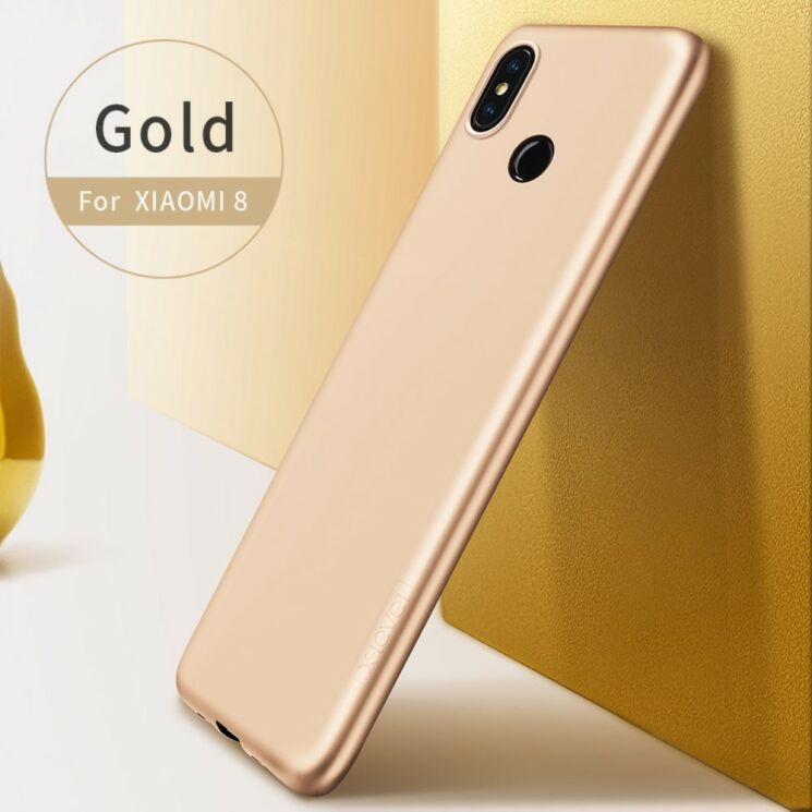 Силиконовый (TPU) чехол X-LEVEL Matte для Xiaomi Mi 8 - Gold: фото 1 из 8