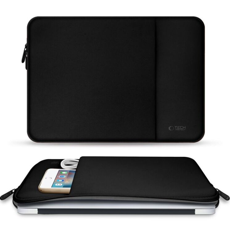 Универсальный чехол Tech-Protect NEOPREN для ноутбука диагональю 15-16 дюймов - Black: фото 6 из 8
