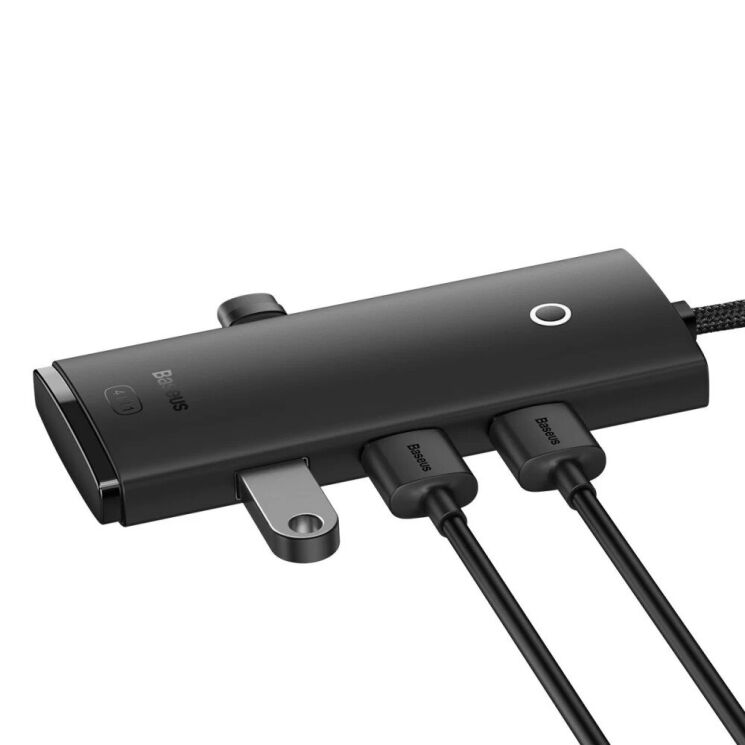 USB HUB Baseus Lite Series 4 in 1 USB HUB Adapter (1m) WKQX030101 - Black: фото 3 из 27
