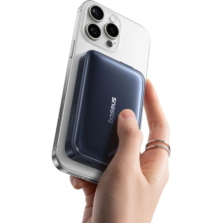 Внешний аккумулятор Baseus PicoGo AM61 Qi2.2 Magnetic 45W (10000mAh) E0028V00 - Black: фото 6 из 14