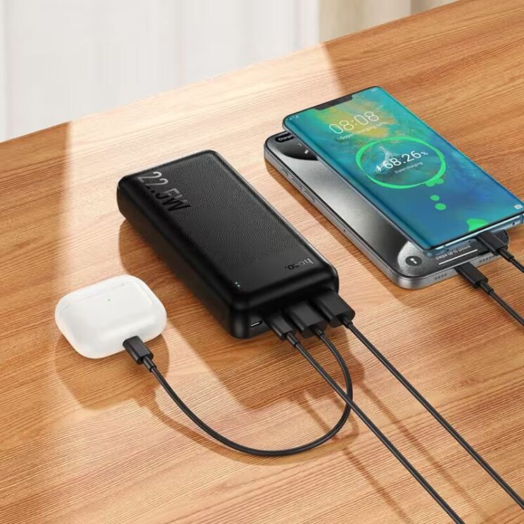 Внешний аккумулятор Hoco J159 Essence 22.5W+PD20W (20000mAh) - Black: фото 7 из 7