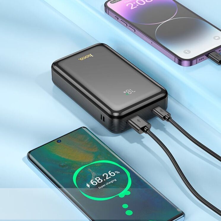 Внешний аккумулятор Hoco Q21A Great 22.5W+PD20W (20000mAh) - Black: фото 5 из 6