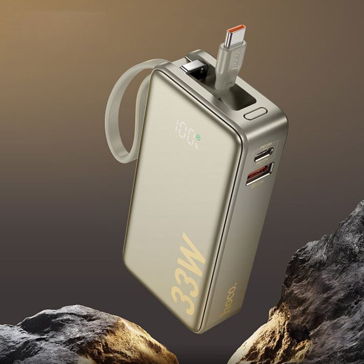 Внешний аккумулятор Hoco Q27A Jewel 22.5W+PD33W (10000mAh) - Titanium Gold: фото 5 из 5