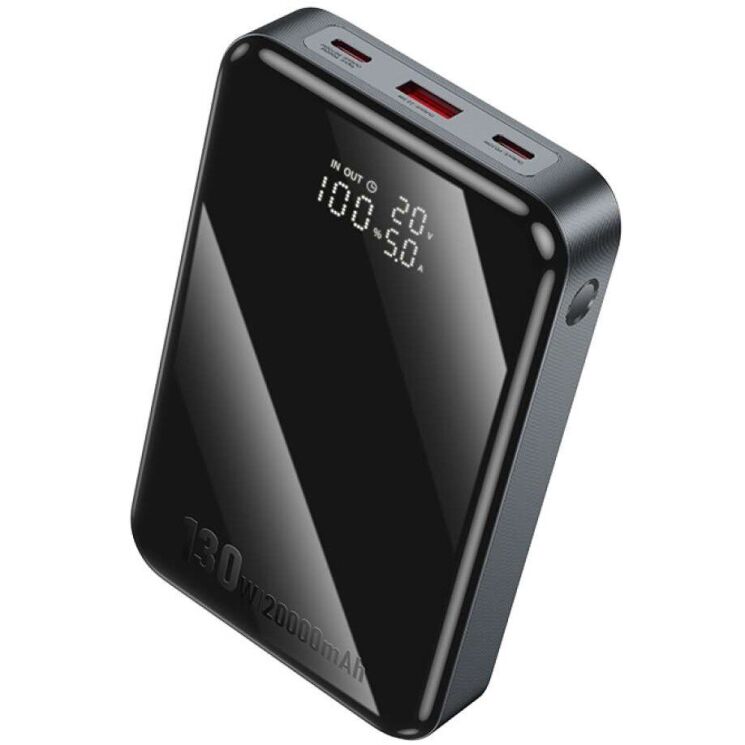 Внешний аккумулятор Hoco Q30A Fast charge 130W (20000mAh) - Metal gray: фото 1 из 9