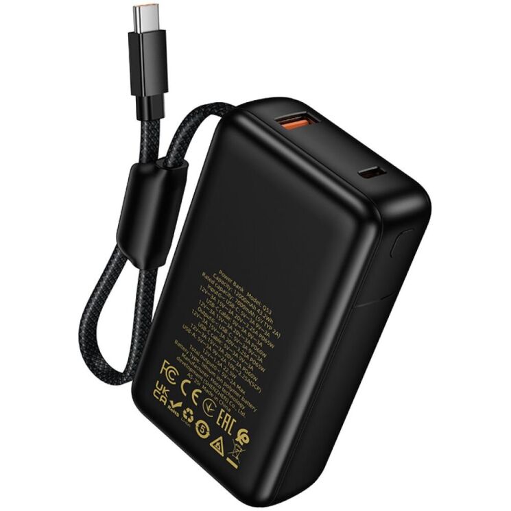 Внешний акумулятор Hoco Q53 Skillful PD65W (12000mAh) - Black: фото 5 из 8