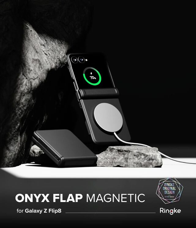 Защитный чехол Ringke Onyx Flap Magnetic для Samsung Galaxy Flip 8 (8800380460591) - Black: фото 5 из 23