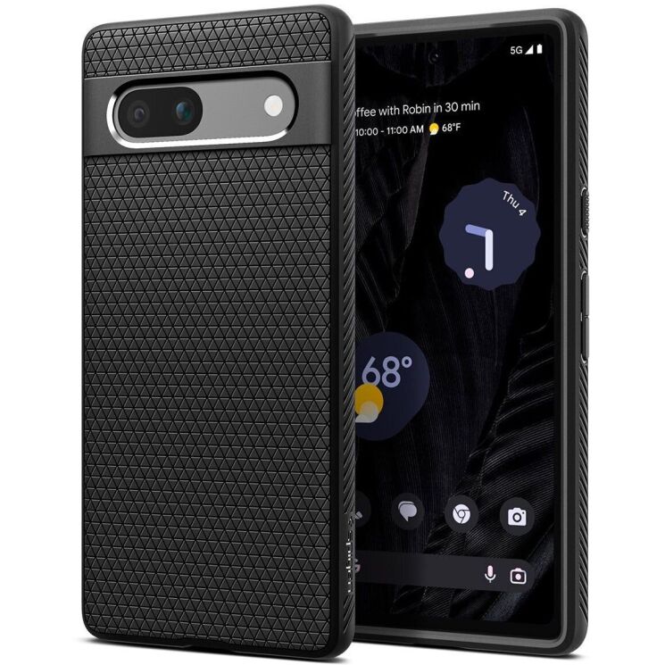 Защитный чехол Spigen (SGP) Liquid Air для Google Pixel 7a - Matte Black: фото 1 из 17