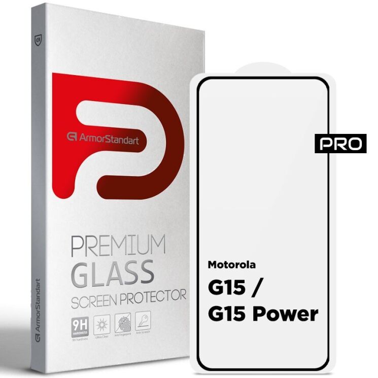 Защитное стекло ArmorStandart Pro 5D для Motorola Moto G15 / G15 Power - Black: фото 1 из 7