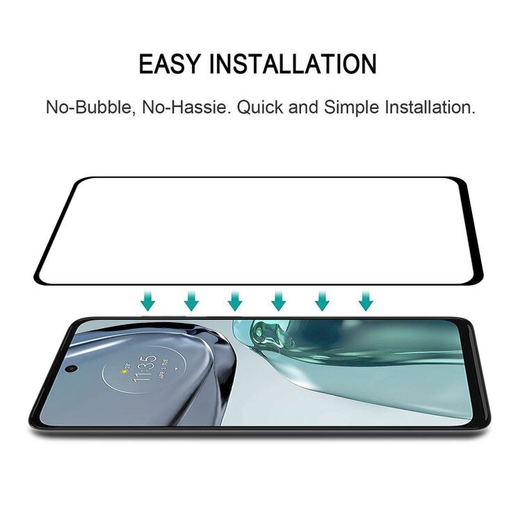 Захисне скло Deexe Full Glue Coverage для Motorola Moto G32 - Black: фото 7 з 7
