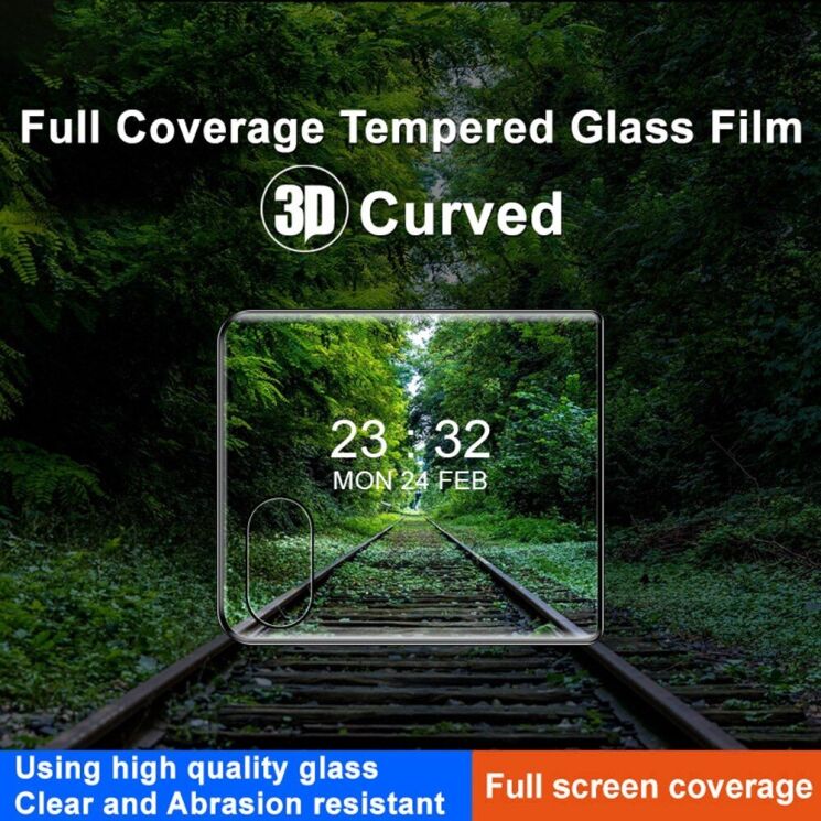 Защитное стекло IMAK 3D Curved Full Covering для Motorola Razr 50 Ultra - Black: фото 3 из 10