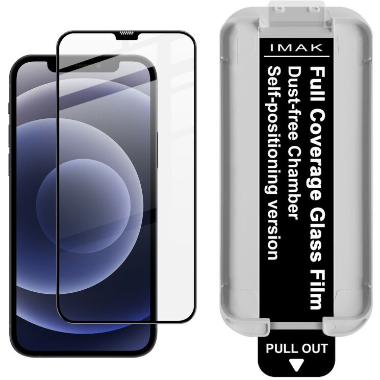 Защитное стекло IMAK Easy Install Full GLue для iPhone 12 / 12 Pro - Black (369215B) Защитное стекло IMAK Easy Install Full GLue для iPhone 12 / 12 Pro - Black: фото 1 из 12