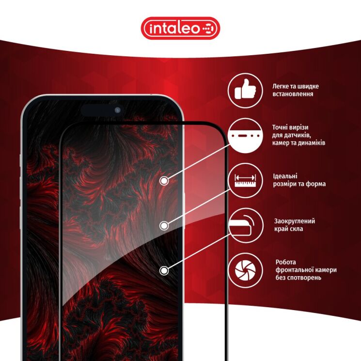 Защитное стекло Intaleo Full Glue для Apple iPhone 15 - Black: фото 4 из 9