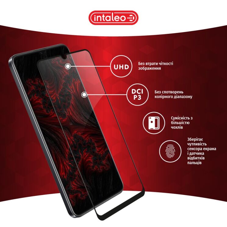 Защитное стекло Intaleo Full Glue для Realme C53 - Black: фото 5 из 9