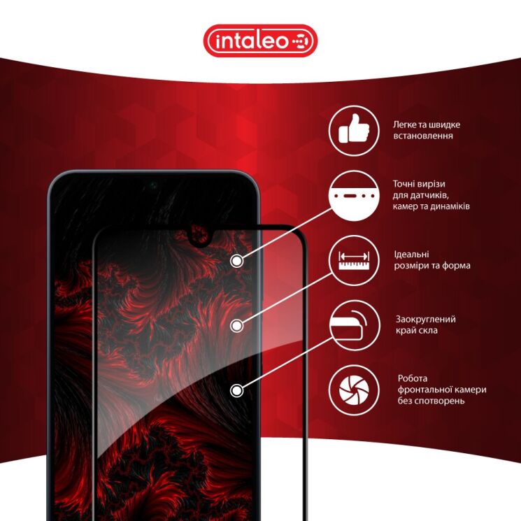 Защитное стекло Intaleo Full Glue для Samsung Galaxy A16 (A165) - Black: фото 4 из 9