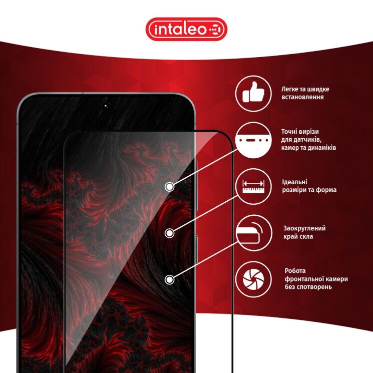 Захисне скло Intaleo Full Glue для Samsung Galaxy S25 (S931) - Black: фото 3 з 8