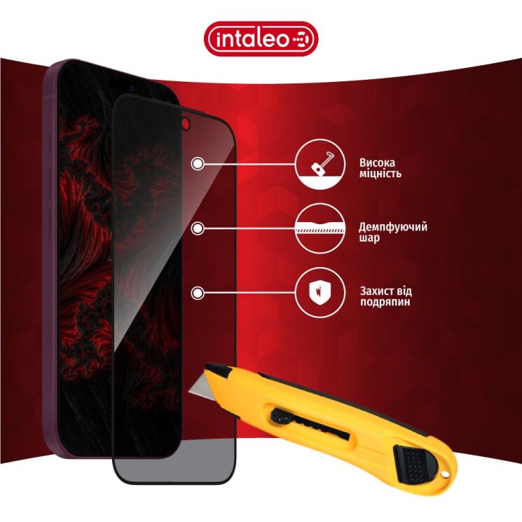 Захисне скло Intaleo Privacy для iPhone 18 Pro Max - Black: фото 7 з 10