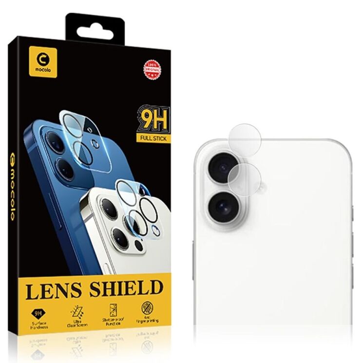 Защитное стекло на камеру MOCOLO Lens Protector для Apple iPhone 16: фото 6 из 6