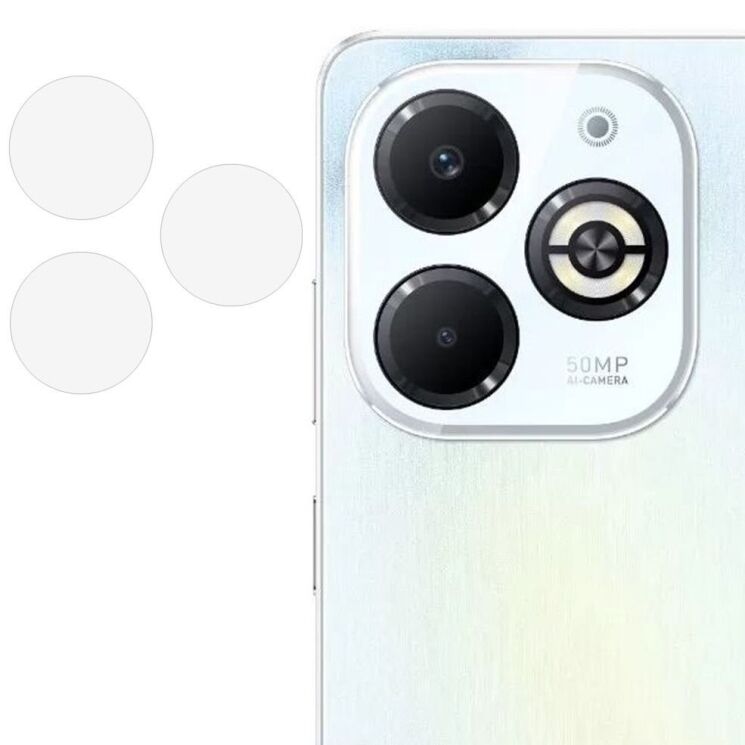 Защитное стекло на заднюю камеру Deexe Lens Protector для Infinix Smart 8 Plus: фото 1 из 4