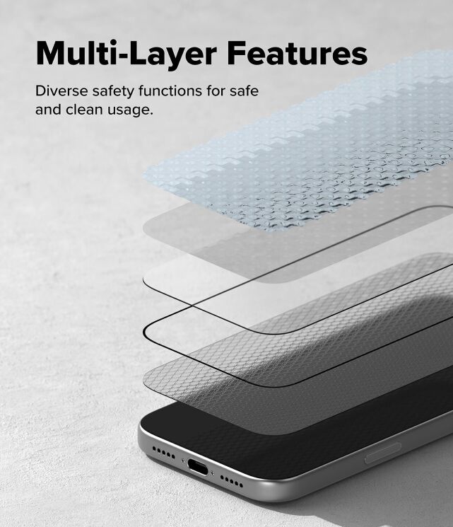 Защитное стекло Ringke Easy Slide AR Tempered Glass для iPhone 17 Pro Max (8800293859765) - Black: фото 12 из 19